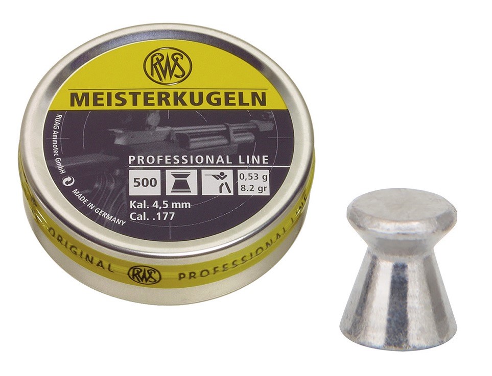 RWS Meisterkugeln Rifle 4.50mm Airgun Pellets tin of 500